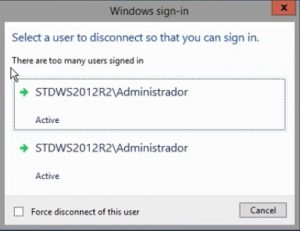 no permite mas de 2 sesiones remotas windows server 2012 R2