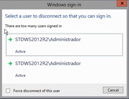 no permite mas de 2 sesiones remotas windows server 2012 R2