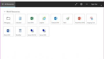 Escritorio remoto desde un navegador web con Windows Server 2016